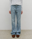 W SLIM BOOT-CUT DENIM PANTS IN LIGHT BLUE image 1