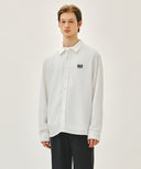 CLASSIC LOGO LINEN SHIRT IN WHITE image 7