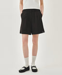 W EASY LINEN SHORTS IN CHARCOAL GREY image 1