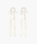 REGULAR LOGO SATIN HAIR RIBBON SCRUNCHIE 2PACK IN IVORY image 1