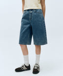 W LONG BERMUDA DENIM PANTS IN LIGHT BLUE image 7