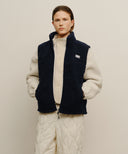 MARITHÉ SPORT FLEECE VEST IN NAVY image 1