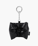PADDING RIBBON POUCH KEYRING IN BLACK image 1