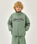KIDS LETTERING LOGO WINDBREAKER IN KHAKI image 1