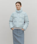W BASIC CROP DOWN JACKET IN MINT GREY image 1