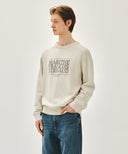 CLASSIC LOGO KNIT PULLOVER IN IVORY image 2