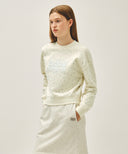 W CLASSIC LOGO CROP SWEATSHIRT IN FLOWER image 2