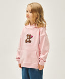 KIDS BEAR CLASSIC LOGO HOODIE IN PINK image 2