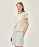 W SMALL REGULAR LOGO TEE IN CREAM image 2