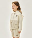 KIDS BEAR CLASSIC LOGO WINDBREAKER IN BEIGE image 2