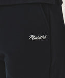 W LACE DETAIL SWEAT SHORTS IN NAVY image 2