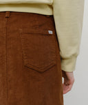 W CLASSIC CORDUROY MIDI SKIRT IN BROWN image 2