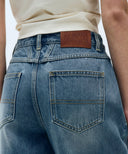 W LONG BERMUDA DENIM PANTS IN LIGHT BLUE image 8