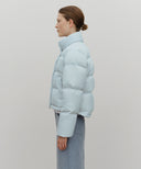 W BASIC CROP DOWN JACKET IN MINT GREY image 2