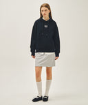 W VINTAGE CLASSIC LOGO SWEAT MINI SKIRT IN HEATHER GREY image 4