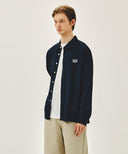 CLASSIC LOGO LINEN SHIRT IN NAVY image 2