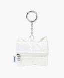 PADDING RIBBON POUCH KEYRING IN IVORY image 2