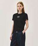 W SMALL CLASSIC LOGO TEE IN BLACK image 2
