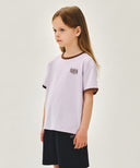 KIDS SMALL CLASSIC LOGO RINGER TEE IN LIGHT PURPLE image 2