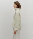 CLASSIC LOGO HALF NECK FLEECE SWEATSHIRT IN IVORY image 2