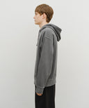 GARMENT DYED HOODIE IN CHARCOAL GREY