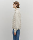 CLASSIC LOGO LIGHT DOWN VEST IN CREAM image 2