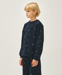 KIDS ALL OVER SWEATSHIRTS IN NAVY image 2