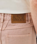 W LONG BERMUDA DENIM PANTS IN DUST PINK image 2
