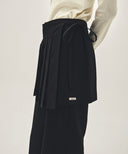 W LAYERED PLEATS SKIRT PANTS IN BLACK image 2