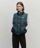 CLASSIC LOGO DOWN VEST IN DARK TEAL image 2