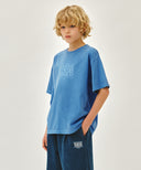 KIDS CLASSIC LOGO DYEING OVERSIZED TEE IN BLUE image 2