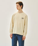 BACK CLASSIC LOGO LONG SLEEVE TEE IN BUTTER image 2