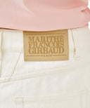 W DENIM SHORTS IN ECRU image 5