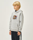 KIDS BEAR CLASSIC LOGO HOODIE IN HEATHER GREY image 2