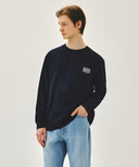 BACK CLASSIC LOGO LONG SLEEVE TEE IN NAVY image 2