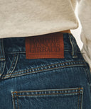 W HIGH STRAIGHT DENIM PANTS IN DARK BLUE image 2