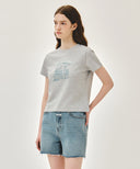[REGEN] W FRENCH FRUIT SHOP GRAPHIC TEE IN HEATHER GREY image 2