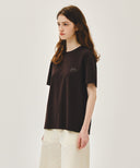 VINTAGE LOGO TYPO TEE IN BROWN image 2