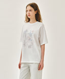 W UNICORN GRAPHIC OVERSIZED TEE IN WHITE image 2