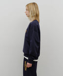 OVERSIZED EMBLEM LOGO SWEATSHIRT IN NAVY