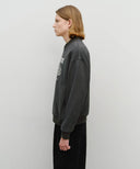 WINERY APPLIQUE LOGO OVER FIT SWEATSHIRT IN CHARCOAL GREY image 2