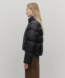 W BASIC CROP DOWN JACKET IN BLACK image 2