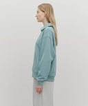 CLASSIC LOGO HALF ZIPUP SWEATSHIRT IN MINT GREY image 2