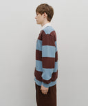 CLASSIC LOGO STRIPE RUGBY SWEATSHIRT IN BLUE image 2