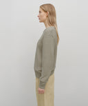 CLASSIC LOGO KNIT PULLOVER IN OATMEAL image 5