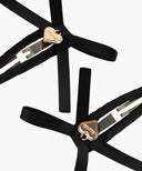 KIDS W RIBBON HAIR PIN 2PACK IN BLACK image 2