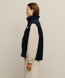MARITHÉ SPORT FLEECE VEST IN NAVY image 2