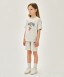 KIDS RAGLAN HALF SWEAT SET-UP IN OATMEAL image 2
