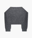 CIRCLE LOGO SHAWL MUFFLER IN CHARCOAL GREY image 2