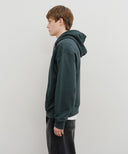 CREST CRACK LOGO OVERSIZED HOODIE IN DARK GREEN image 2